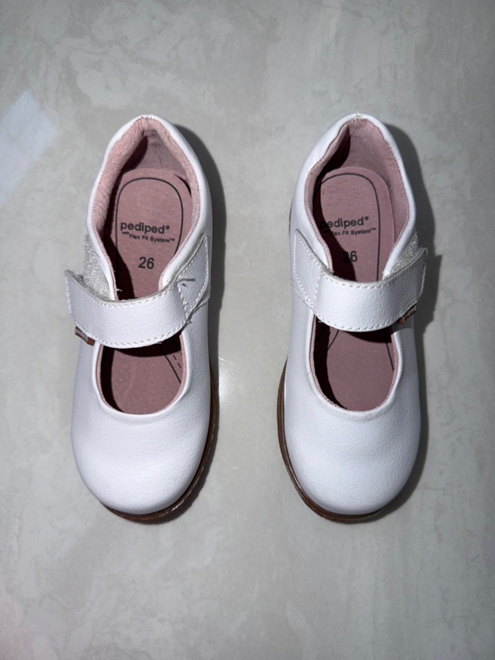 Pediped White Dress Shoes for Kids - size US 9 - 9.5, EU 26 - Picture 5 of 14